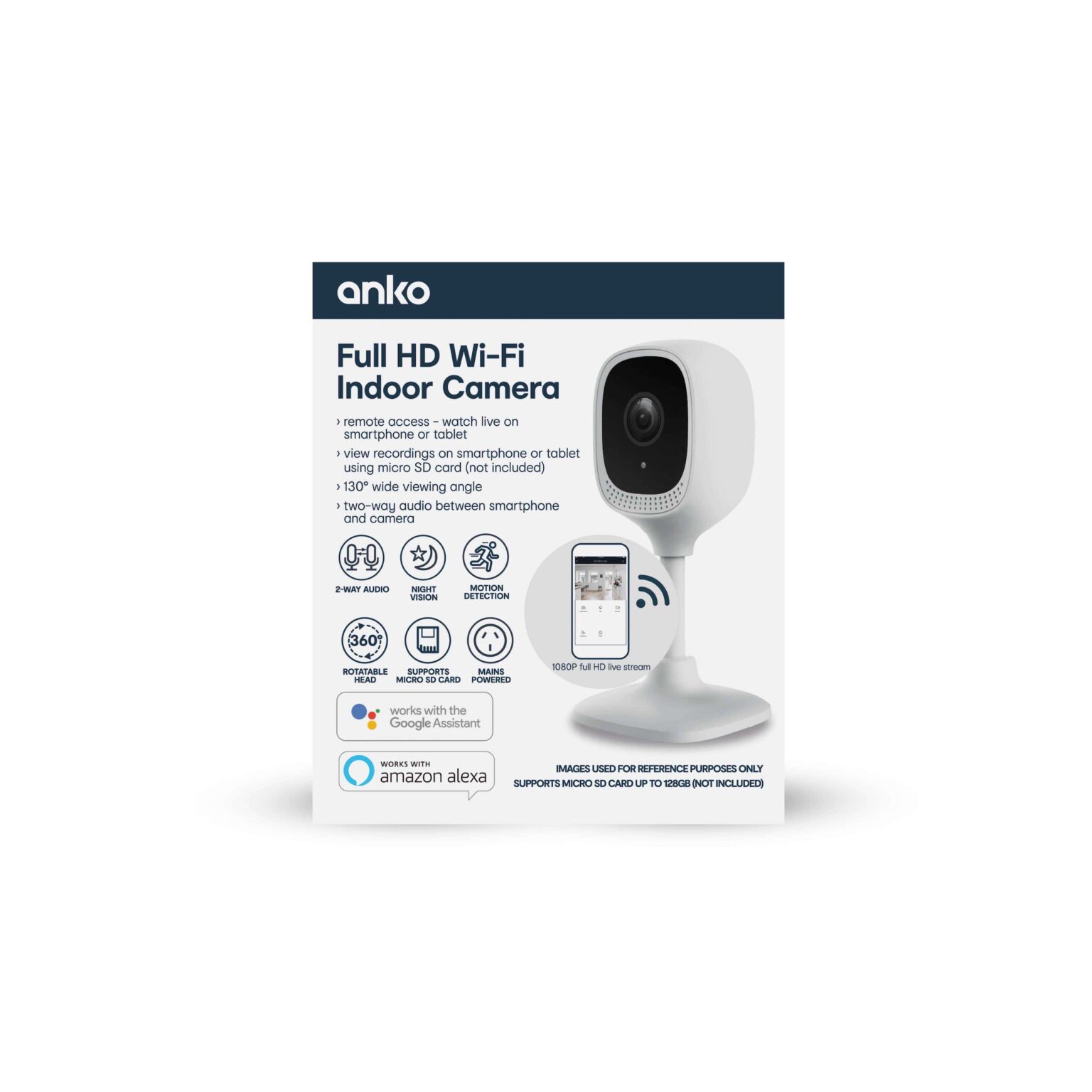 Anko Full HD WiFi Indoor Camera Mirabella Genio Smart Home