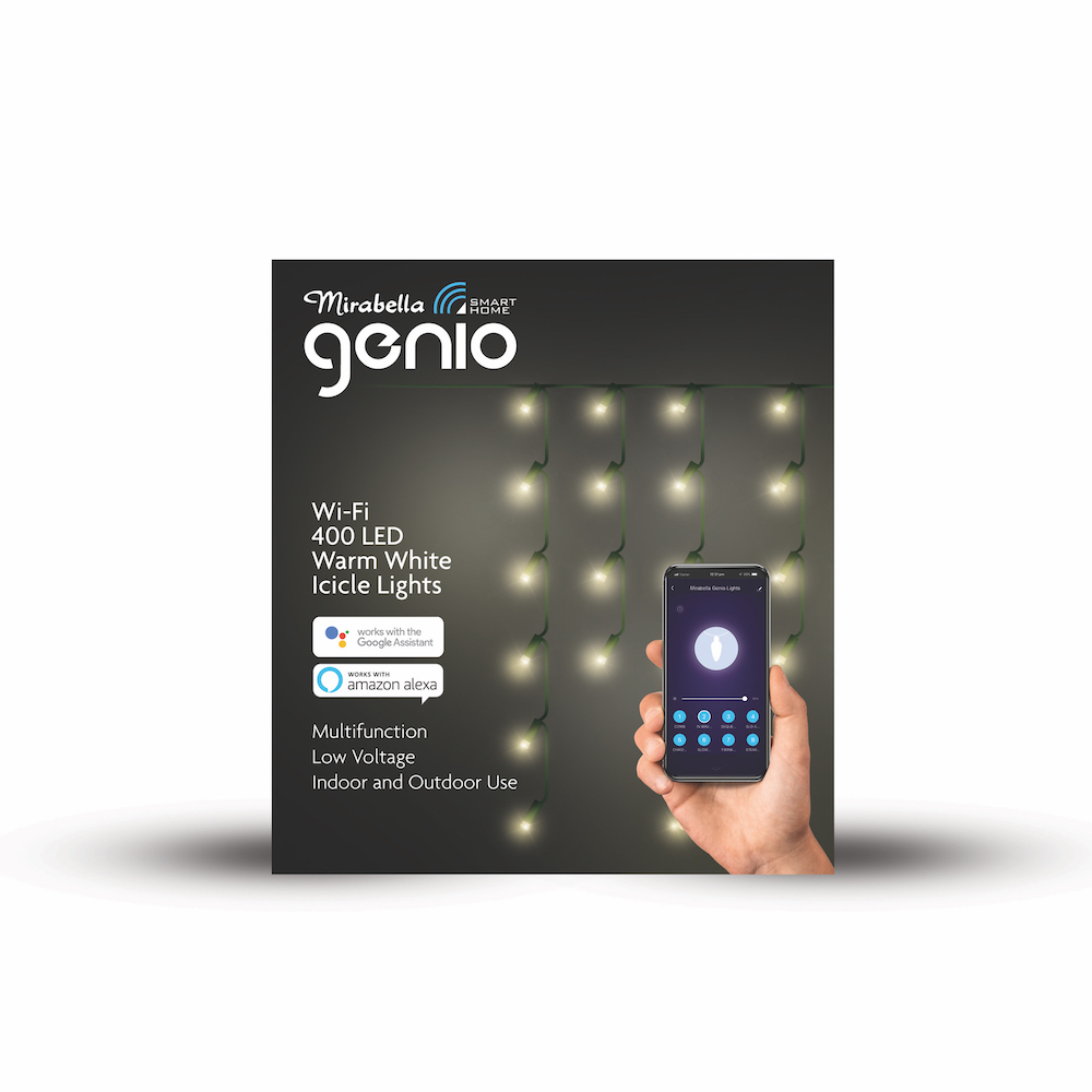 Mirabella Genio WiFi 400 LED Warm White Icicle Lights Mirabella