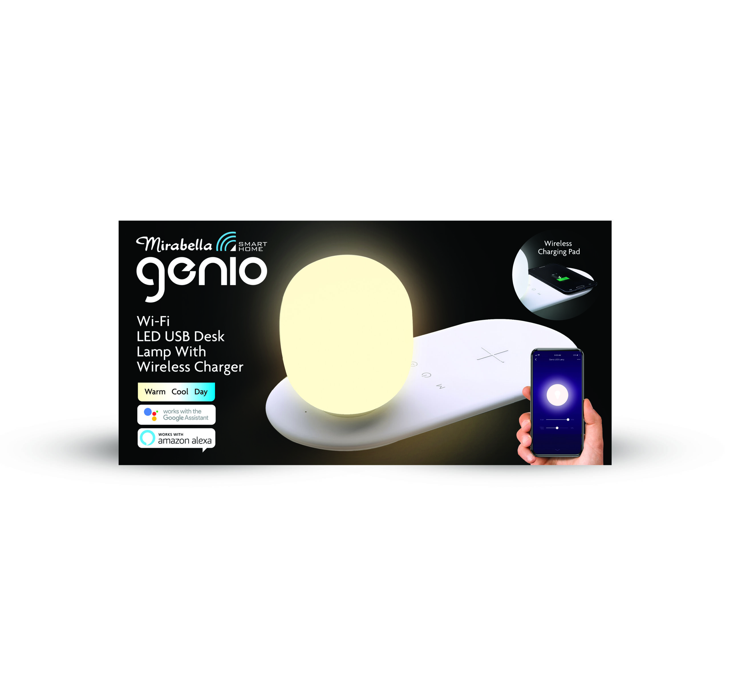 Mirabella Genio Wi-Fi LED USB Desk Lamp With Wireless Charger - Mirabella  Genio - Smart Home