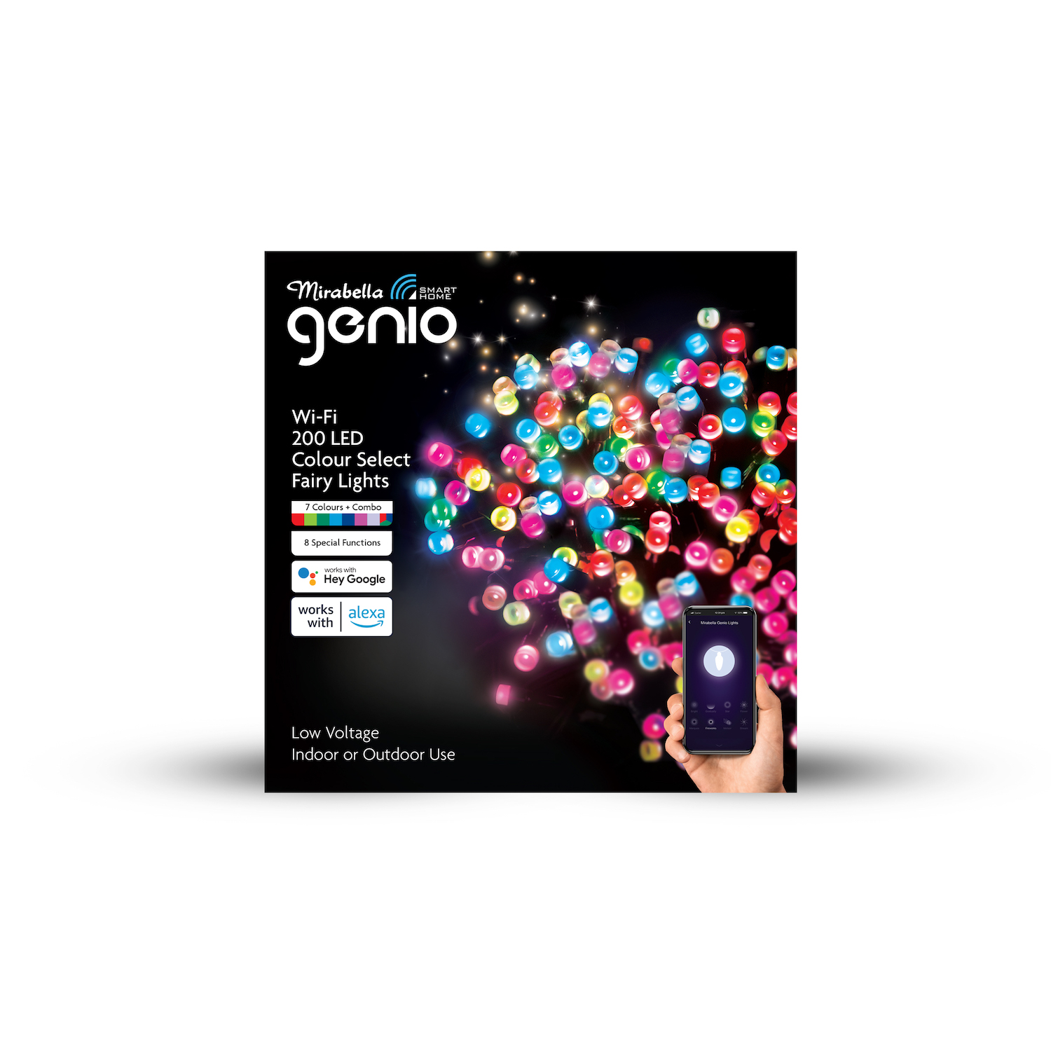 Mirabella Genio WiFi 200 LED Colour Select Fairy Lights Mirabella