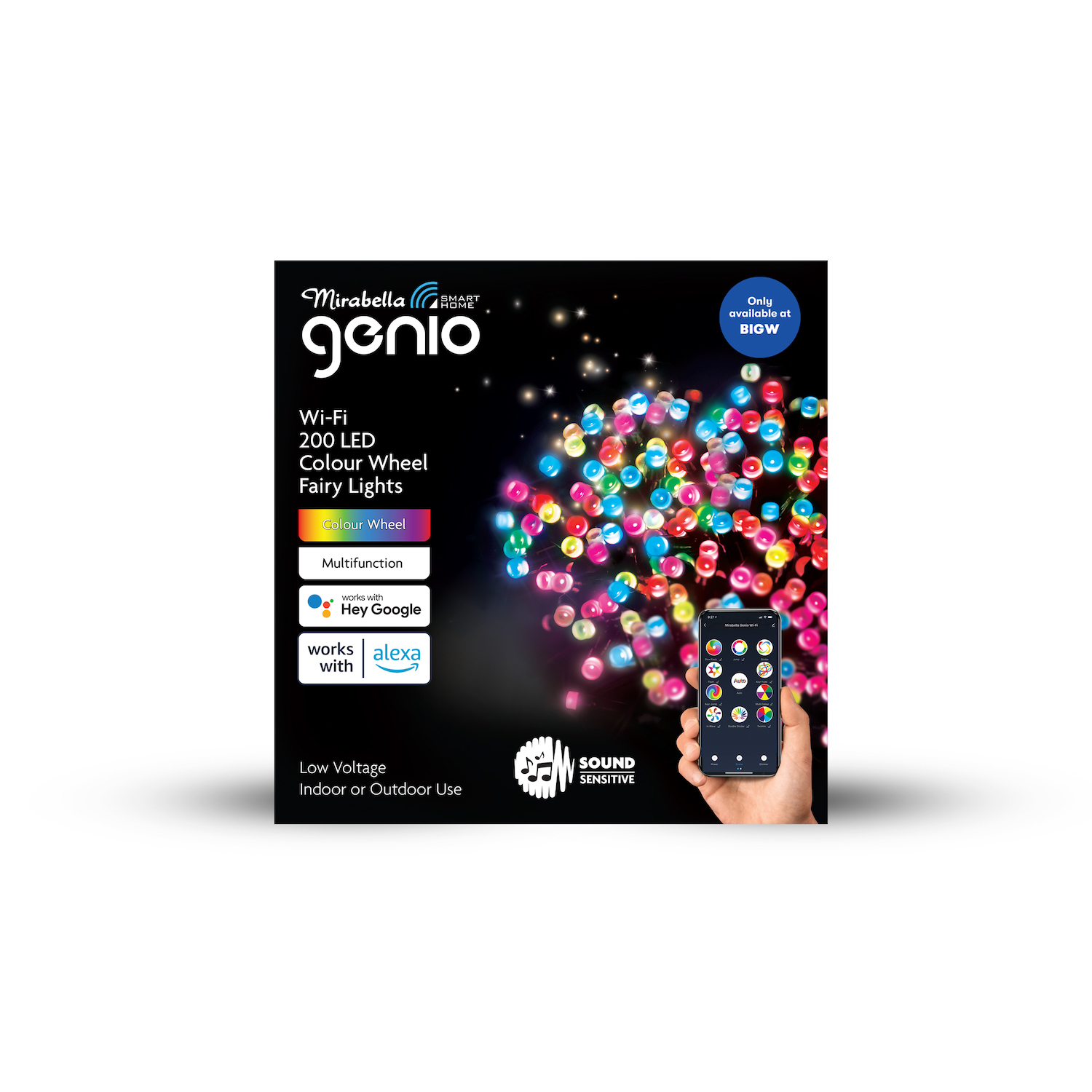 Mirabella Genio WiFi 200 LED Colour Wheel Fairy Lights Mirabella